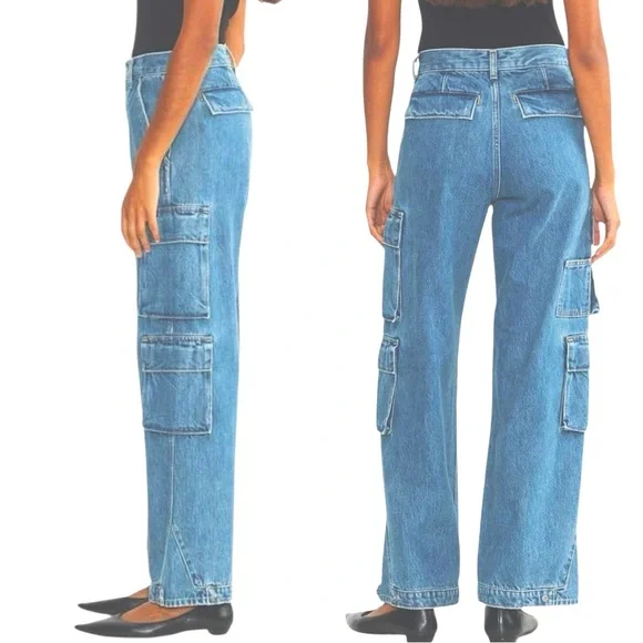 Aritzia Denim Forum The '90s Millie Hi-rise Cargo Jean size 25 - Picture 2 of 8